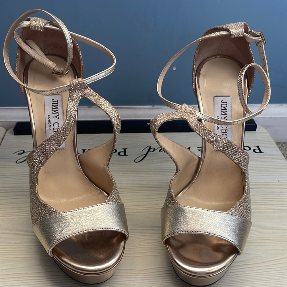 Authentic Jimmy Choi Peep Toe Heels